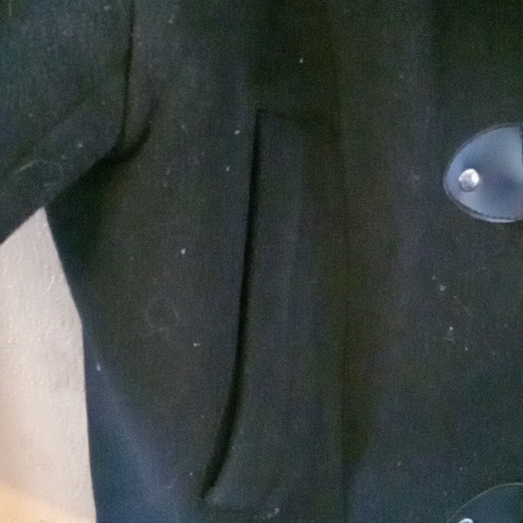 Cole Haan Black Wool Pea Coat - Picture 6 of 8